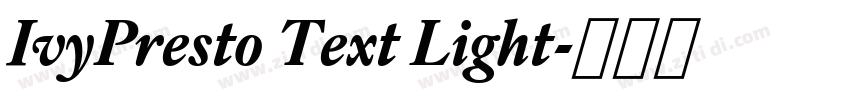 IvyPresto Text Light字体转换